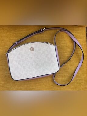 Anne Klein Ivory and lavender Crossbody Bag